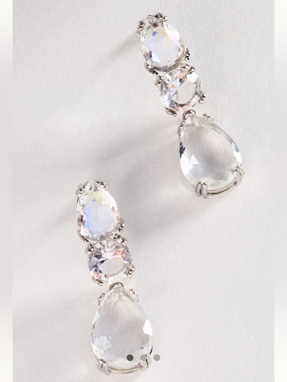 NWT Anthropologie Gradient Crystal Drop Earrings